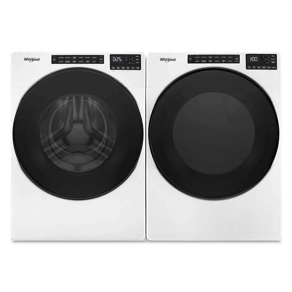 Alt View 14. Whirlpool - 7.4 Cu. Ft. Stackable Electric Dryer with Wrinkle Shield - White.