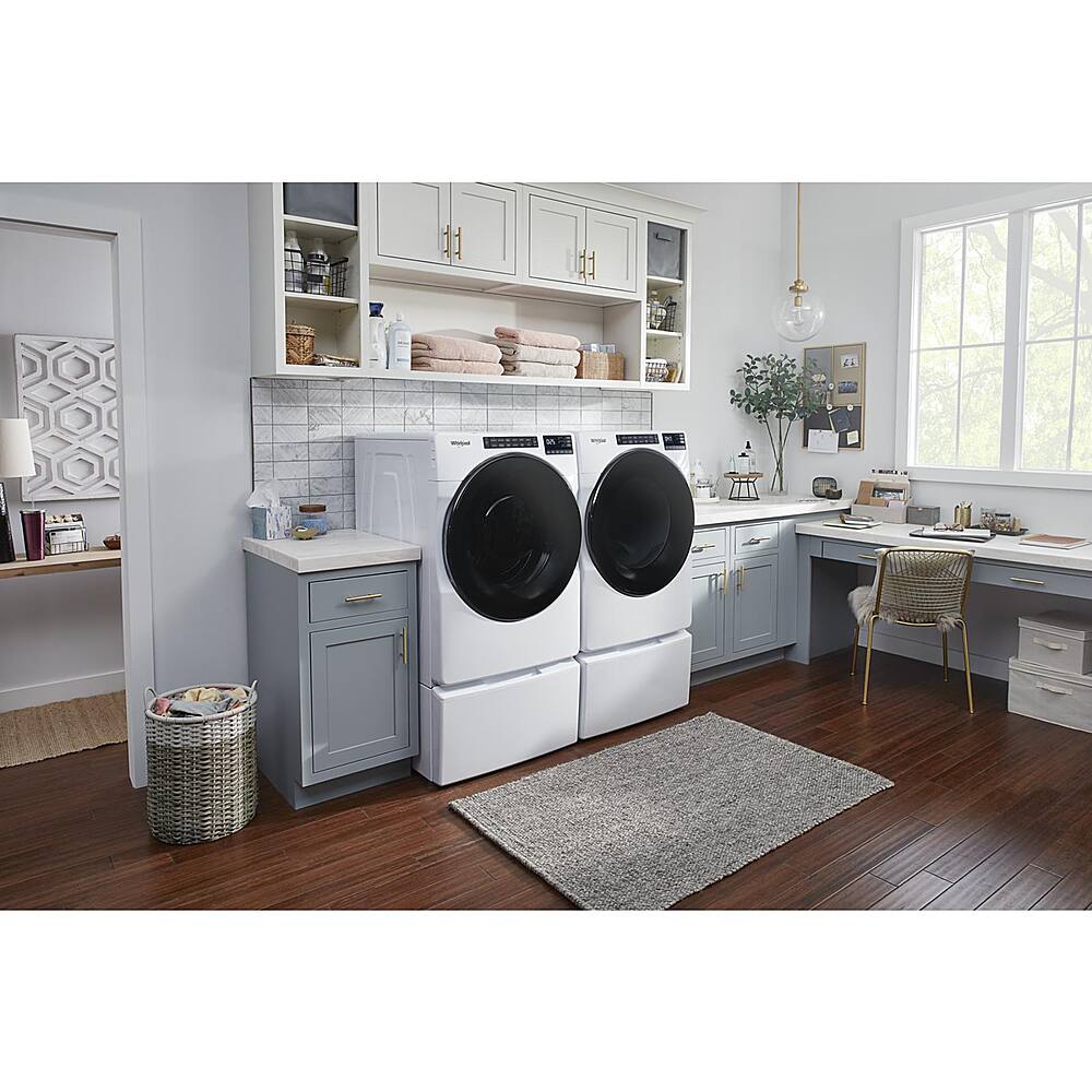Alt View 17. Whirlpool - 7.4 Cu. Ft. Stackable Electric Dryer with Wrinkle Shield - White.