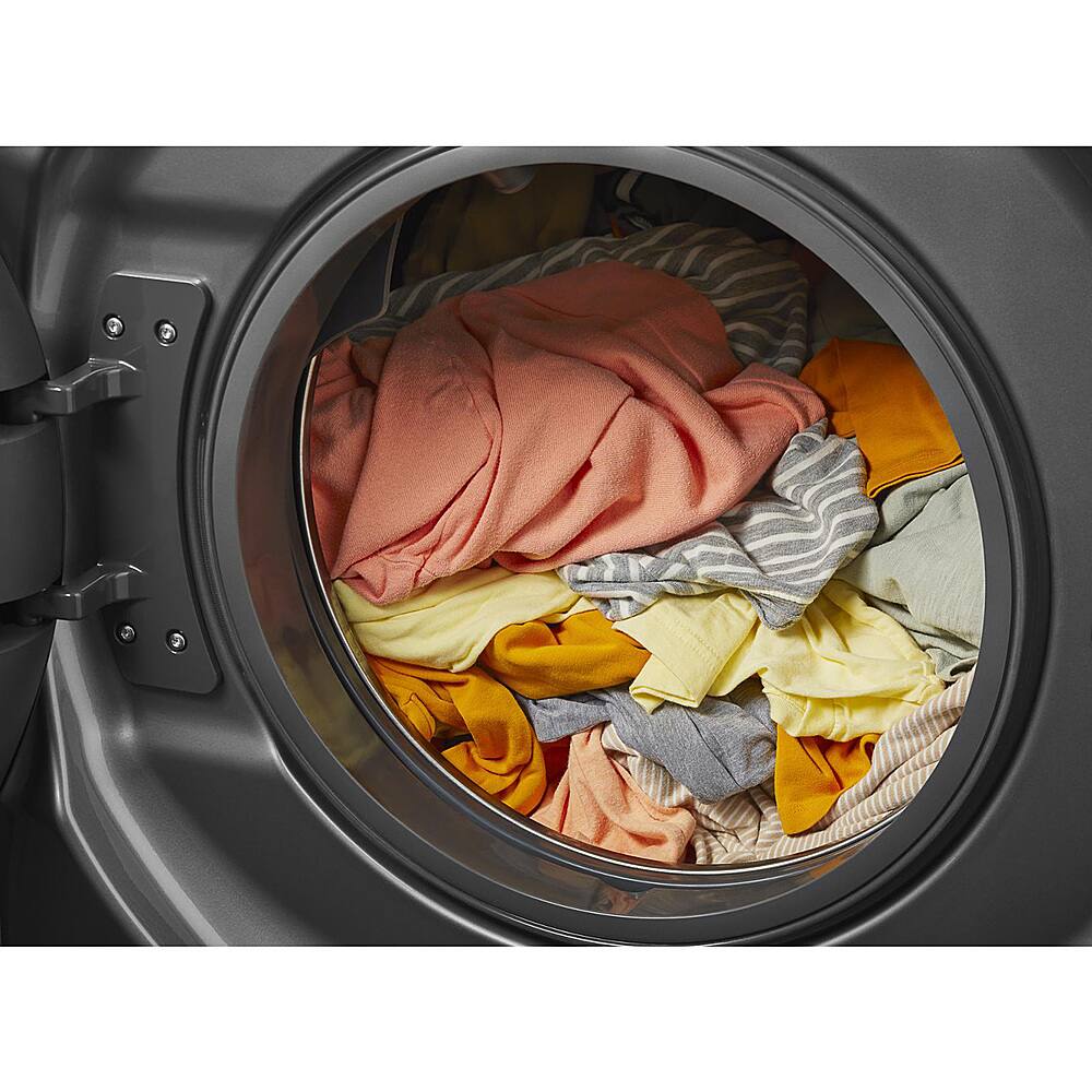 Alt View 13. Whirlpool - 4.5 Cu. Ft. High-Efficiency Stackable Front Load Washer with Steam and Tumble Fresh - Chrome Shadow.