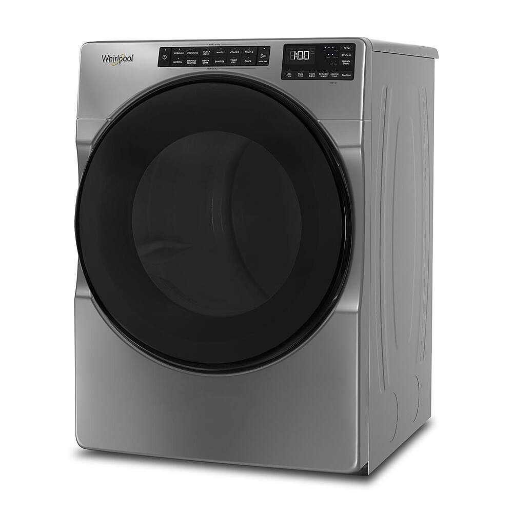 Alt View 1. Whirlpool - 7.4 Cu. Ft. Stackable Electric Dryer with Wrinkle Shield - Chrome Shadow.