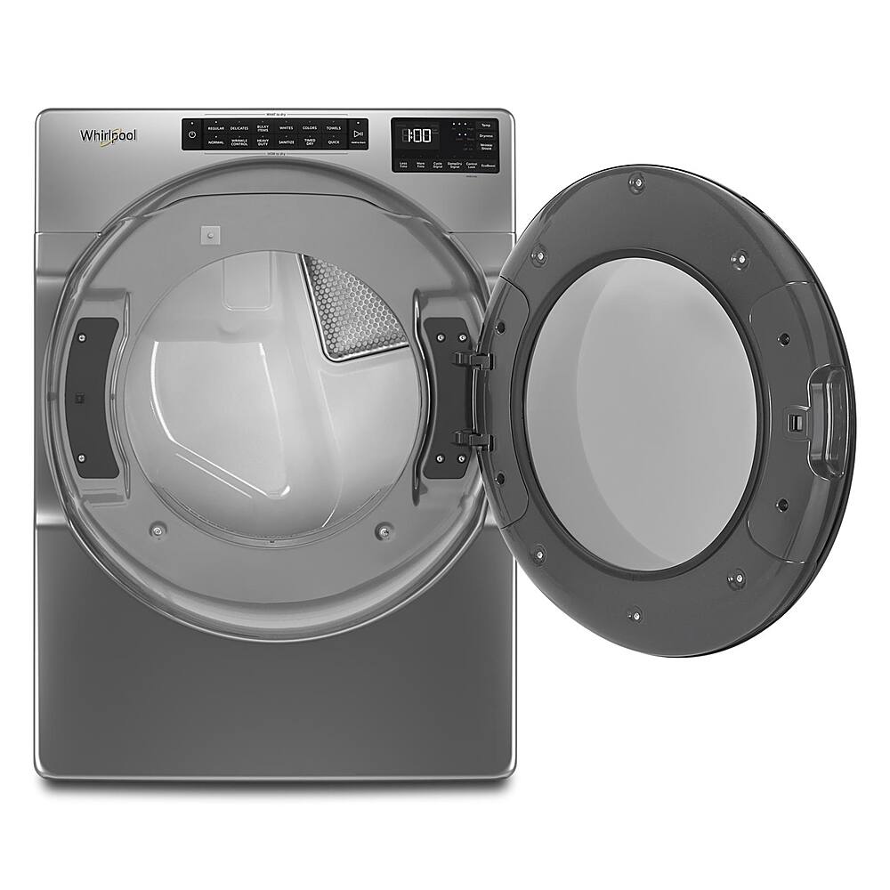 Alt View 3. Whirlpool - 7.4 Cu. Ft. Stackable Electric Dryer with Wrinkle Shield - Chrome Shadow.