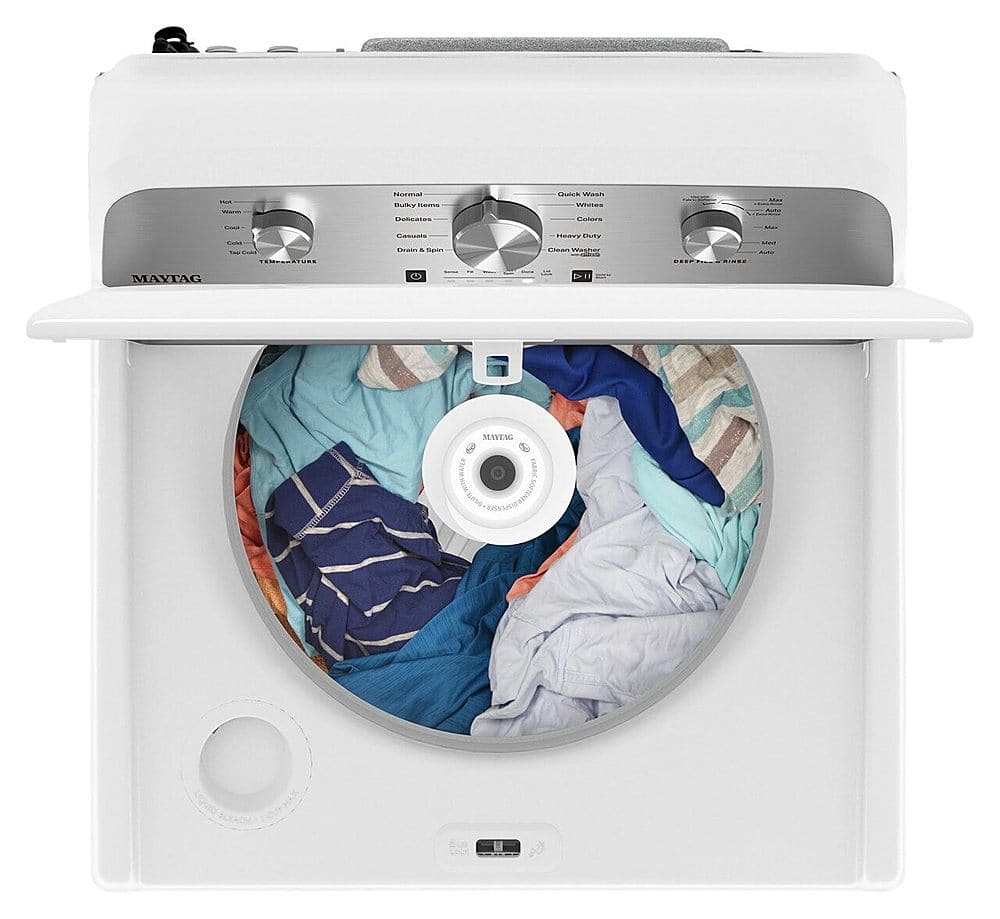 Alt View 15. Maytag - 4.5 Cu. Ft. High Efficiency Top Load Washer with Deep Fill - White.