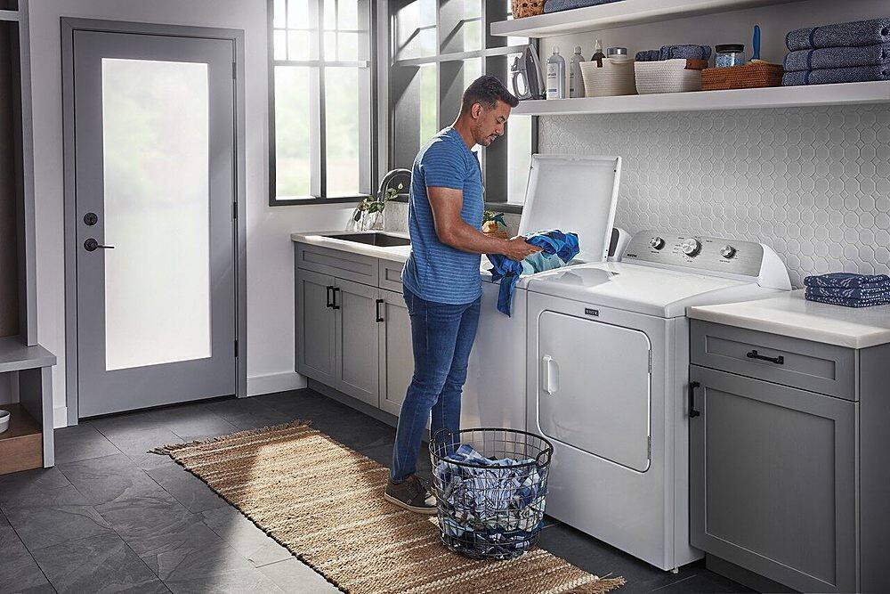 Alt View 16. Maytag - 4.5 Cu. Ft. High Efficiency Top Load Washer with Deep Fill - White.