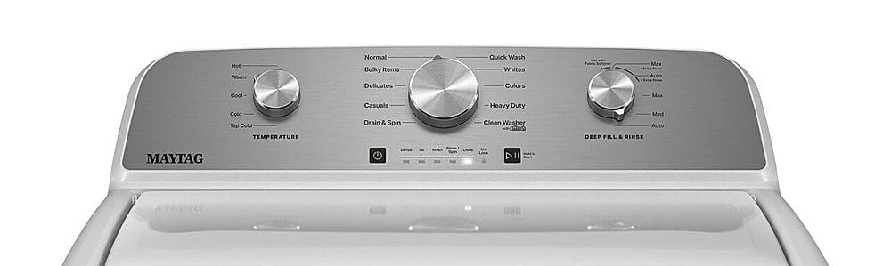 Alt View 2. Maytag - 4.5 Cu. Ft. High Efficiency Top Load Washer with Deep Fill - White.