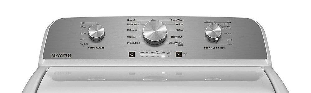 Alt View 2. Maytag - 4.5 Cu. Ft. High Efficiency Top Load Washer with Deep Fill - White.