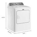 Alt View 2. Maytag - 7.0 Cu. Ft. Electric Dryer with Wrinkle Prevent - White.