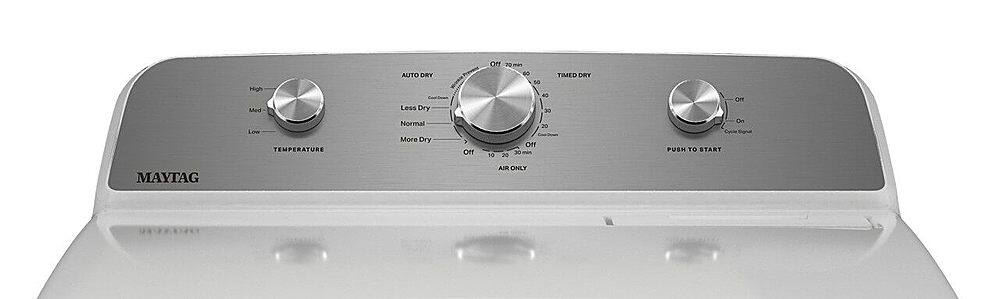 Alt View 3. Maytag - 7.0 Cu. Ft. Electric Dryer with Wrinkle Prevent - White.