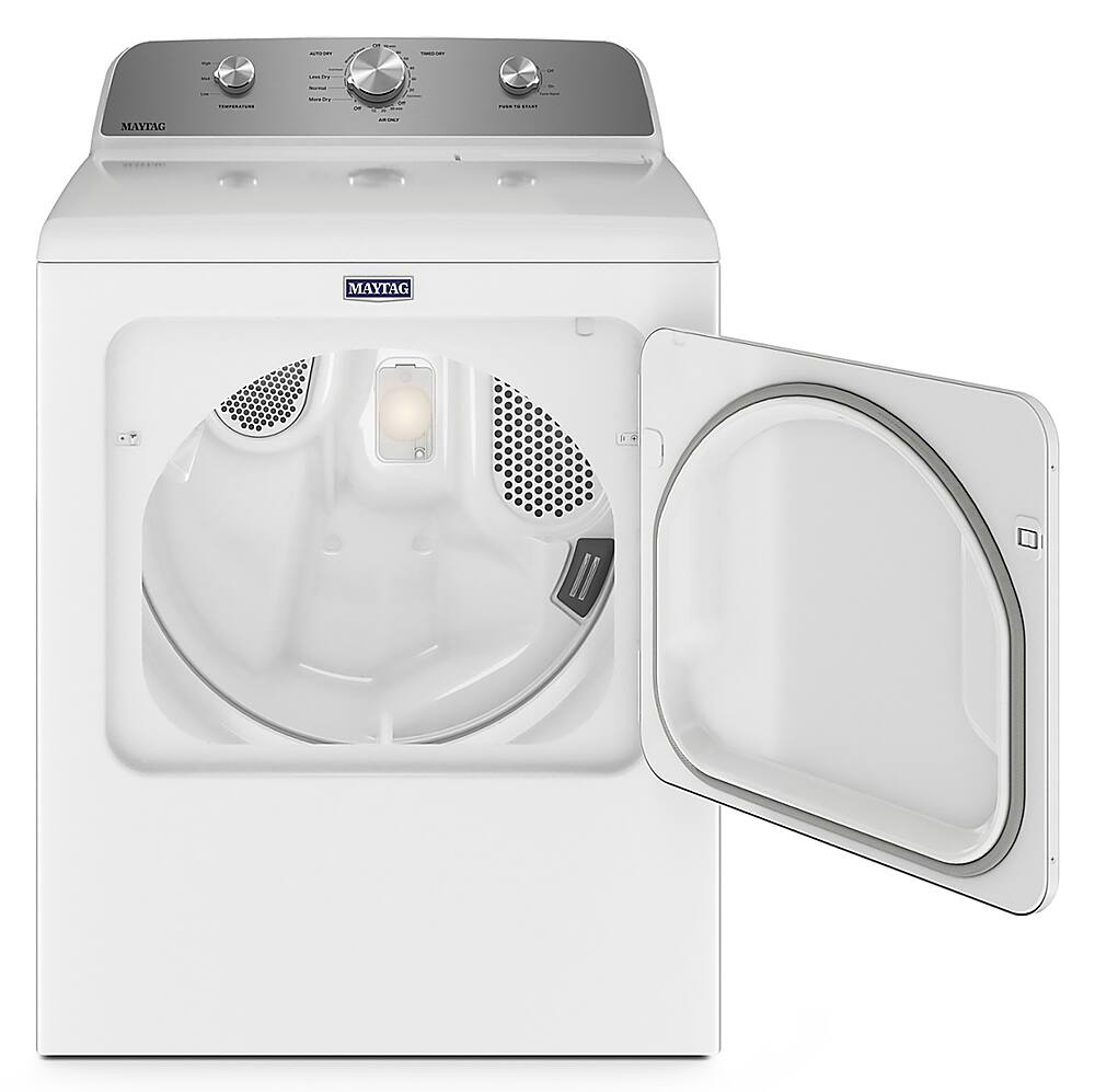 Angle. Maytag - 7.0 Cu. Ft. Gas Dryer with Wrinkle Prevent - White.