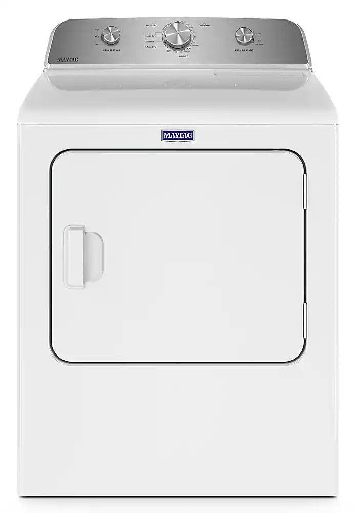 Front. Maytag - 7.0 Cu. Ft. Gas Dryer with Wrinkle Prevent - White.