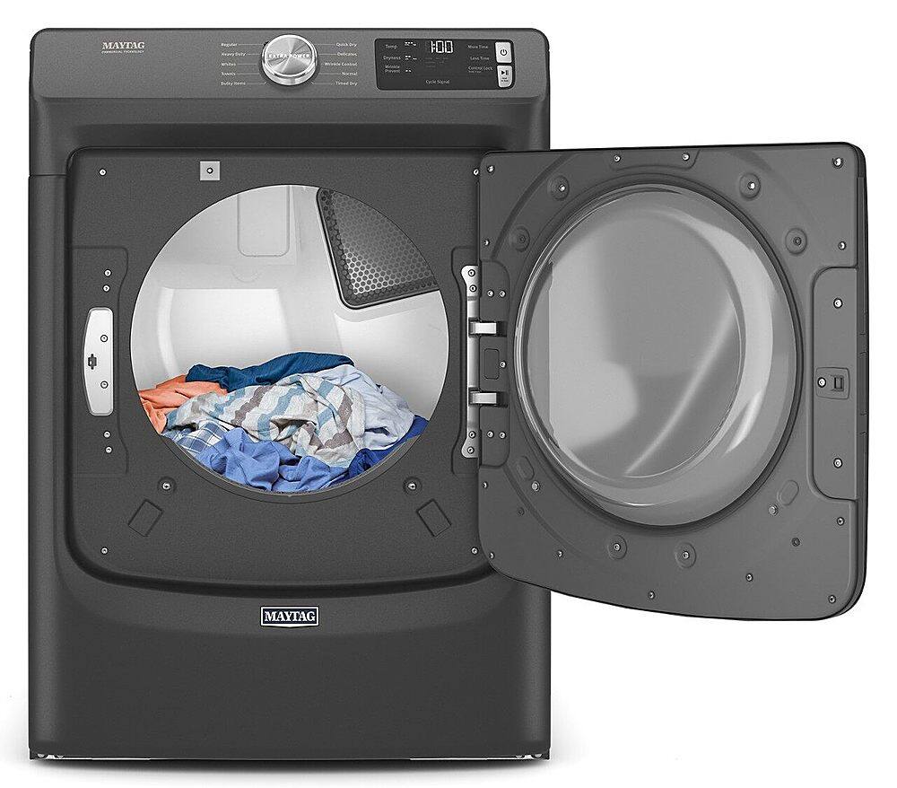 Alt View 12. Maytag - 7.3 Cu. Ft. Gas Dryer with Extra Power Button - Volcano Black.