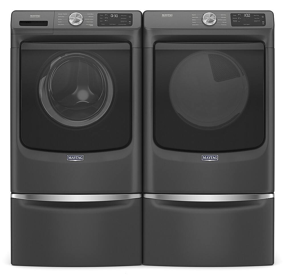 Alt View 14. Maytag - 7.3 Cu. Ft. Gas Dryer with Extra Power Button - Volcano Black.