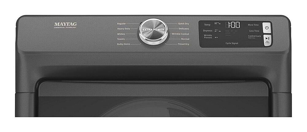 Alt View 3. Maytag - 7.3 Cu. Ft. Gas Dryer with Extra Power Button - Volcano Black.