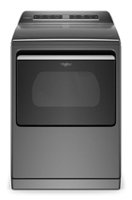 Whirlpool - 7.4 Cu. Ft. Smart Gas Dryer with Steam and Advanced Moisture Sensing - Chrome Shadow - Front_Zoom
