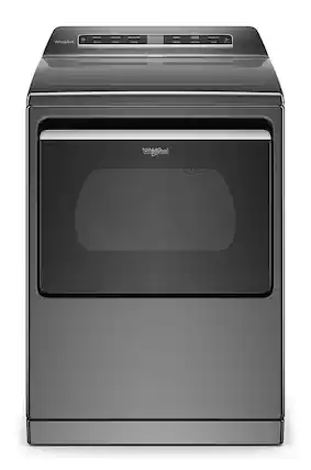 Front. Whirlpool - 7.4 Cu. Ft. Smart Gas Dryer with Steam and Advanced Moisture Sensing - Chrome Shadow.
