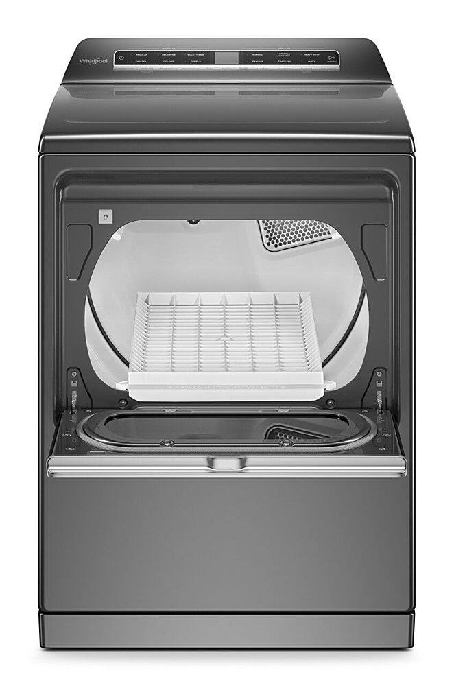 Alt View 13. Whirlpool - 7.4 Cu. Ft. Smart Gas Dryer with Steam and Advanced Moisture Sensing - Chrome Shadow.