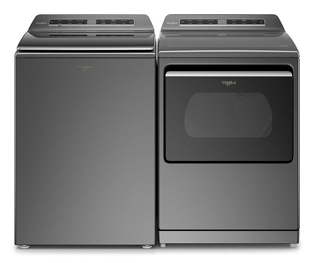 Alt View 18. Whirlpool - 7.4 Cu. Ft. Smart Gas Dryer with Steam and Advanced Moisture Sensing - Chrome Shadow.
