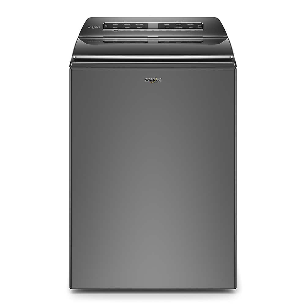 Whirlpool - 5.2 Cu. Ft. High Efficiency Smart Top Load Washer with 2 in 1 Removable Agitator - Chrome Shadow - Front_Zoom