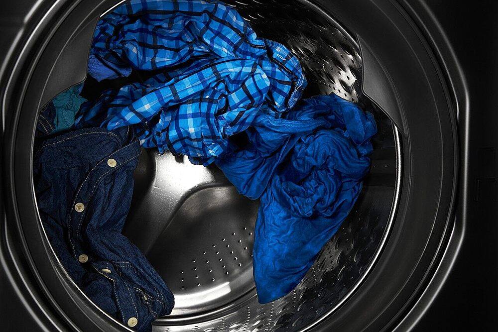 Alt View 13. Maytag - 4.5 Cu. Ft. High-Efficiency Stackable Front Load Washer with Steam and Fresh Spin - Volcano Black.