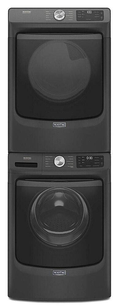 Alt View 19. Maytag - 4.5 Cu. Ft. High-Efficiency Stackable Front Load Washer with Steam and Fresh Spin - Volcano Black.