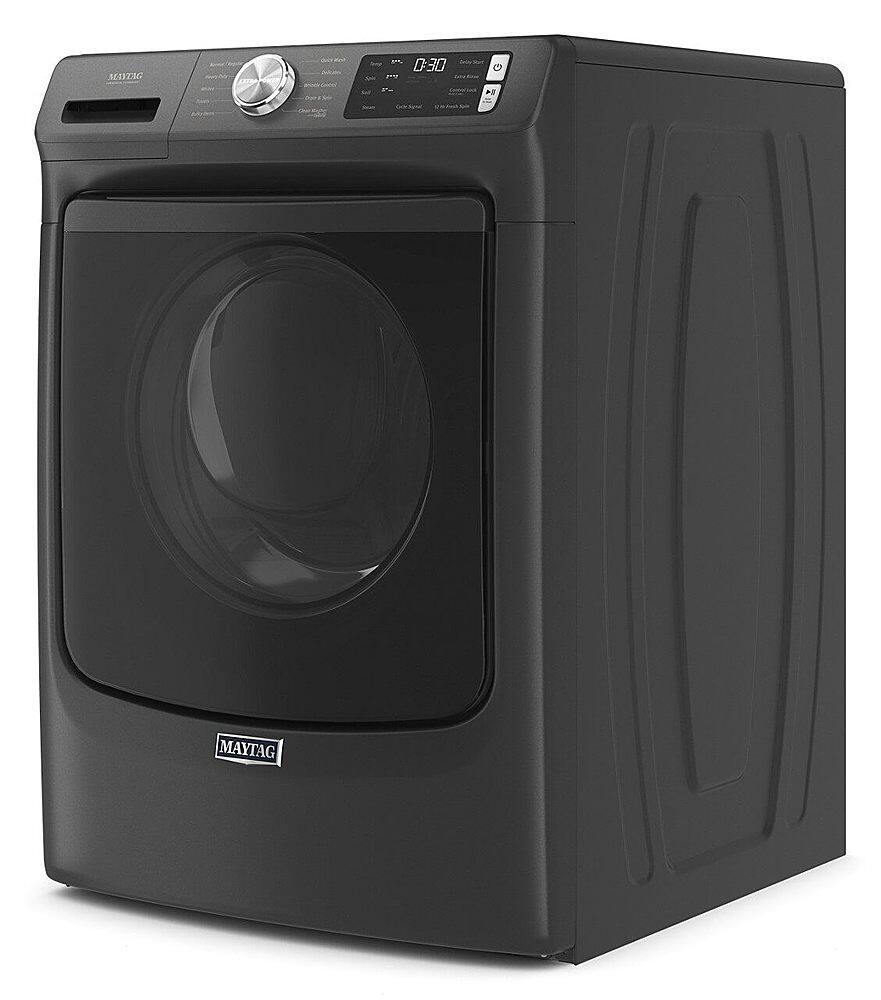 Alt View 4. Maytag - 4.5 Cu. Ft. High-Efficiency Stackable Front Load Washer with Steam and Fresh Spin - Volcano Black.