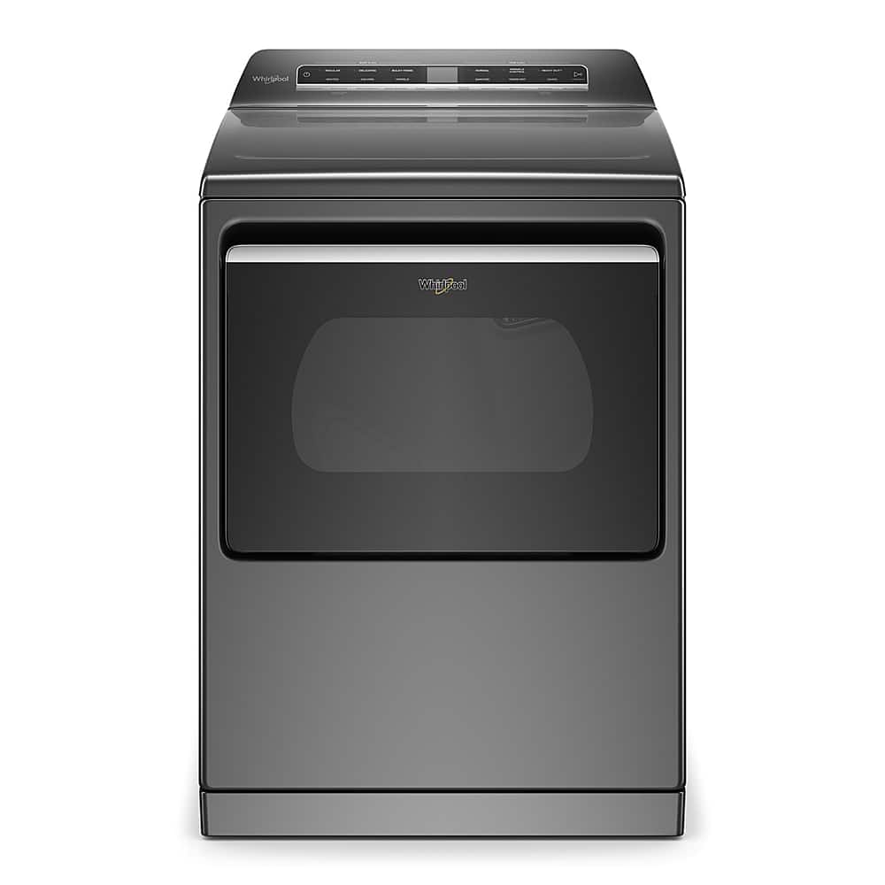 Whirlpool - 7.4 Cu. Ft. Smart Electric Dryer with Steam and Advanced Moisture Sensing - Chrome Shadow - Front_Zoom