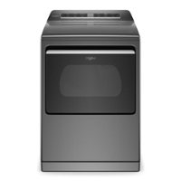 Whirlpool - 7.4 Cu. Ft. Smart Electric Dryer with Steam and Advanced Moisture Sensing - Chrome Shadow - Front_Zoom