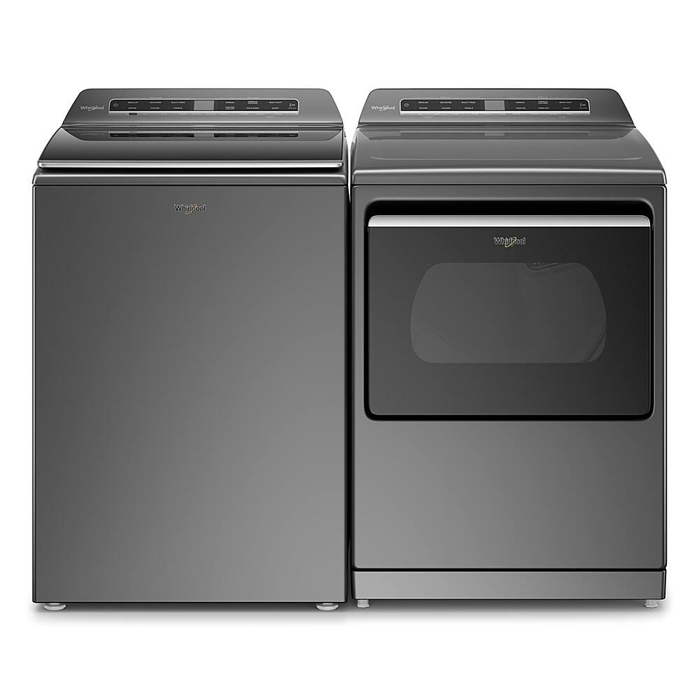 Alt View 14. Whirlpool - 7.4 Cu. Ft. Smart Electric Dryer with Steam and Advanced Moisture Sensing - Chrome Shadow.