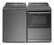 Alt View 16. Whirlpool - 7.4 Cu. Ft. Smart Electric Dryer with Steam and Advanced Moisture Sensing - Chrome Shadow.