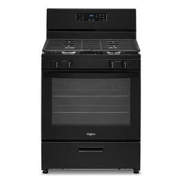 Whirlpool - 5.1 Cu. Ft. Freestanding Gas Range with Broiler Drawer - Black