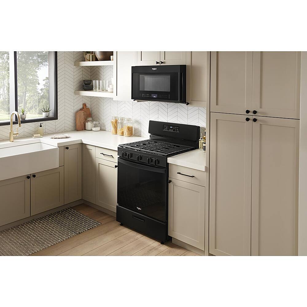 Alt View 18. Whirlpool - 5.1 Cu. Ft. Freestanding Gas Range with Broiler Drawer - Black.