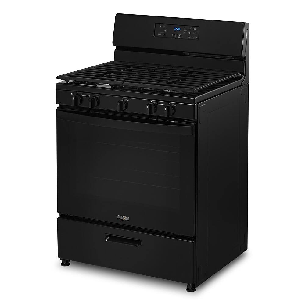 Alt View 12. Whirlpool - 5.1 Cu. Ft. Freestanding Gas Range with Edge to Edge Cooktop - Black.