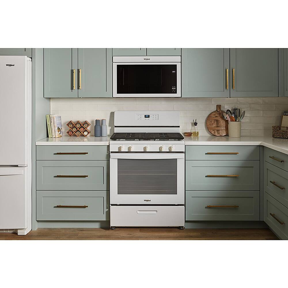 Alt View 20. Whirlpool - 5.1 Cu. Ft. Freestanding Gas Range with Edge to Edge Cooktop - White.