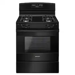 Amana - 5.1 Cu. Ft. Freestanding Gas Range with Bake Assist Temps - Black