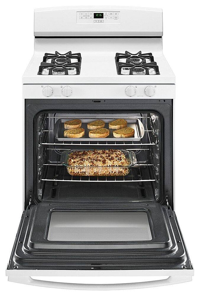 Alt View 11. Amana - 5.1 Cu. Ft. Freestanding Gas Range with Bake Assist Temps - White.