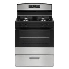 Amana - 5.1 Cu. Ft. Freestanding Gas Range with Bake Assist Temps - Stainless Steel