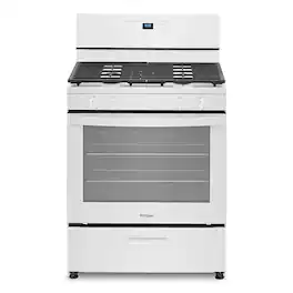 Whirlpool - 5.1 Cu. Ft. Freestanding Gas Range with Broiler Drawer - White