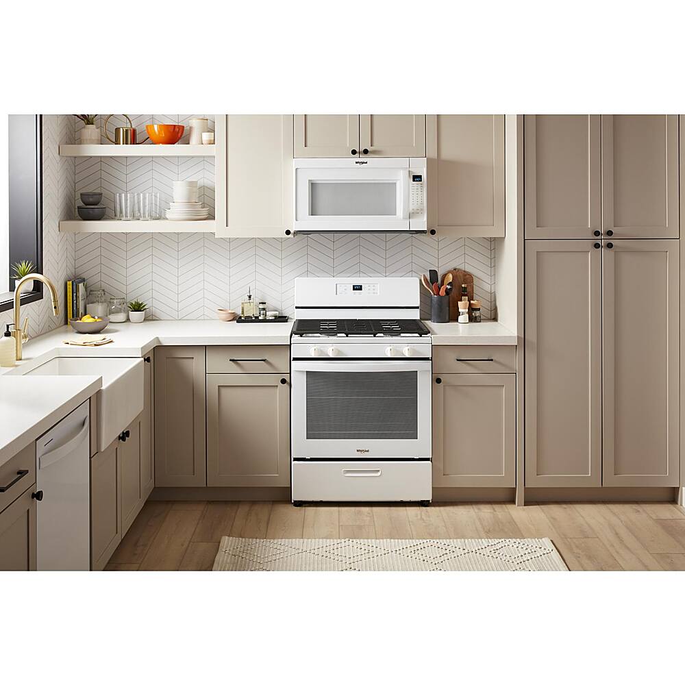Alt View 17. Whirlpool - 5.1 Cu. Ft. Freestanding Gas Range with Broiler Drawer - White.