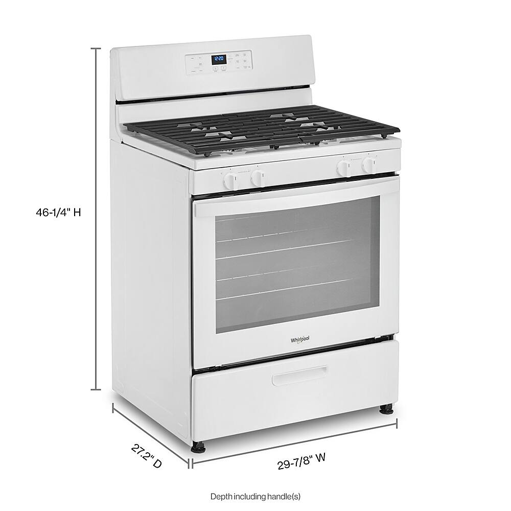 Whirlpool 5.1 Cu. Ft. Freestanding Gas Range with Broiler Drawer White