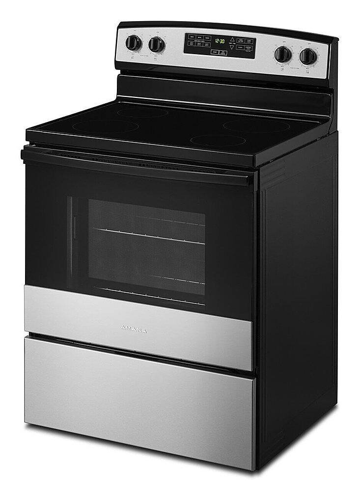 Alt View 14. Amana - 4.8 Cu. Ft. Freestanding Electric Range - Stainless Steel.