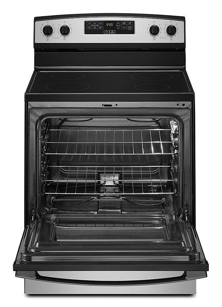 Alt View 1. Amana - 4.8 Cu. Ft. Freestanding Electric Range - Stainless Steel.
