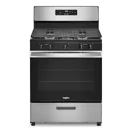 Whirlpool - 5.1 Cu. Ft. Freestanding Gas Range with Edge to Edge Cooktop - Stainless Steel