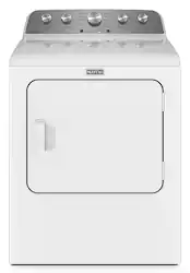 Maytag - 7.0 Cu. Ft. Electric Dryer with Extra Power Button - White - Front_Zoom