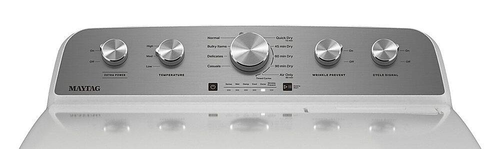 Alt View 3. Maytag - 7.0 Cu. Ft. Electric Dryer with Extra Power Button - White.