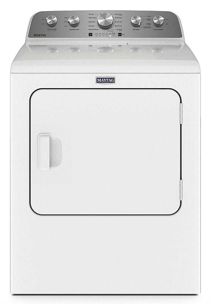 Maytag - 7.0 Cu. Ft. Electric Dryer with Steam Enhanced Cycles - White - Front_Zoom