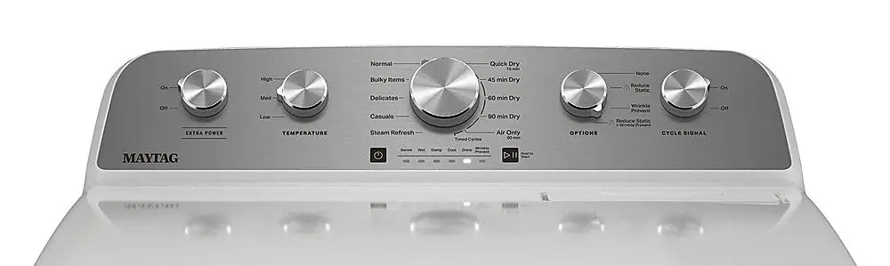 Alt View 3. Maytag - 7.0 Cu. Ft. Electric Dryer with Steam Enhanced Cycles - White.