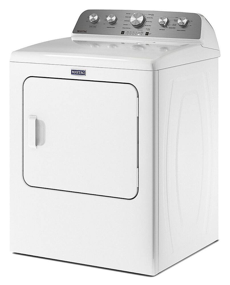 Alt View 6. Maytag - 7.0 Cu. Ft. Electric Dryer with Steam Enhanced Cycles - White.