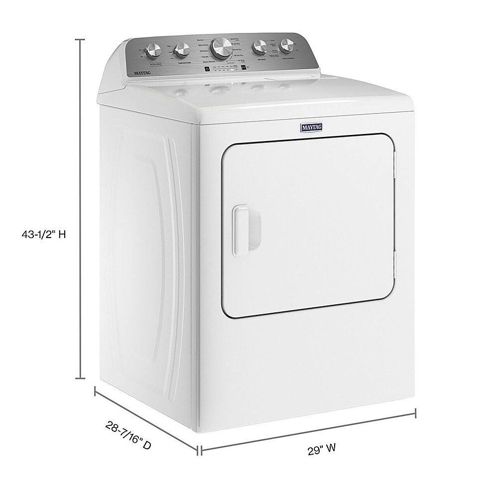 Alt View 2. Maytag - 7.0 Cu. Ft. Gas Dryer with Steam Enhanced Cycles - White.