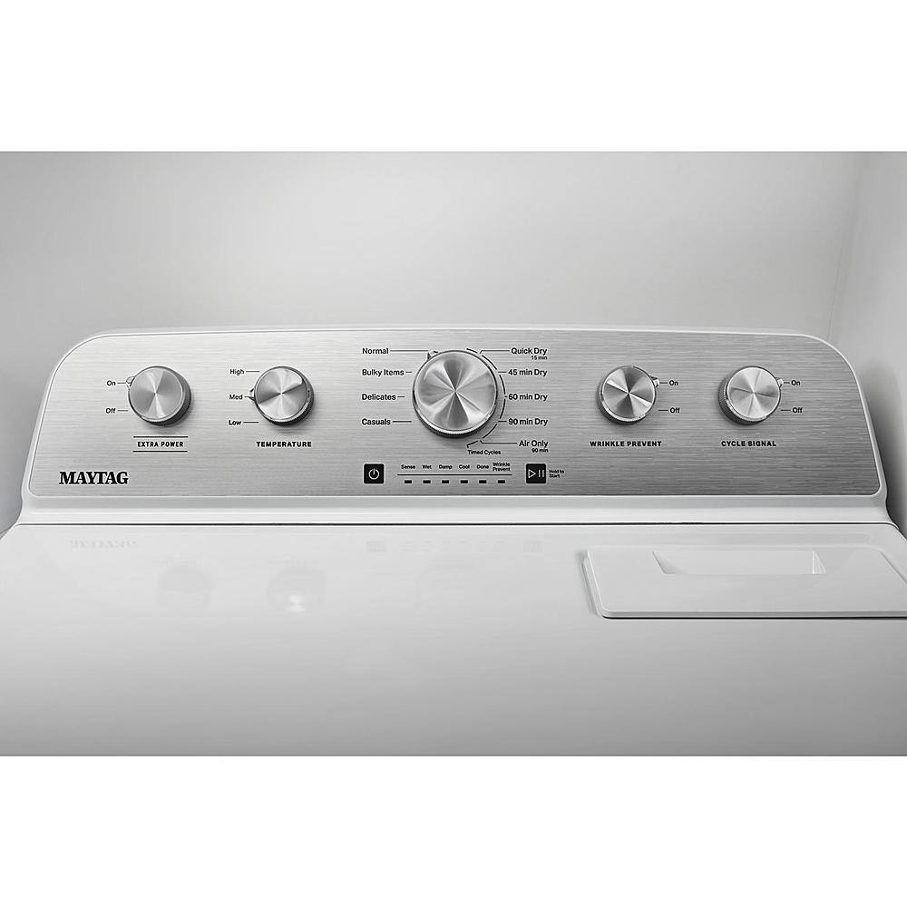 Alt View 1. Maytag - 7.0 Cu. Ft. Gas Dryer with Extra Power Button - White.