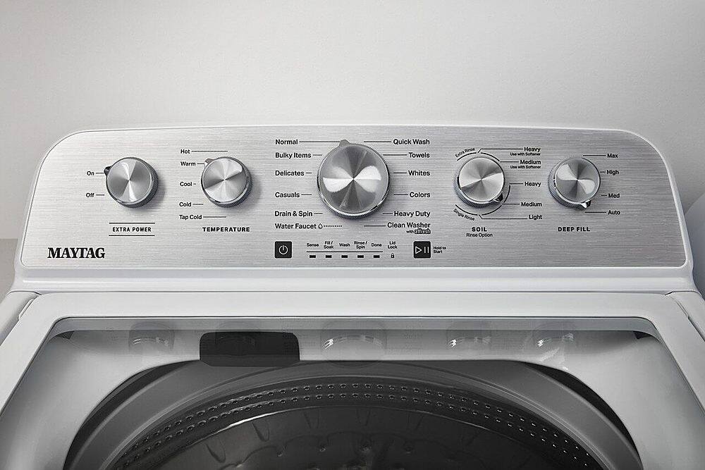 Alt View 11. Maytag - 4.8 Cu. Ft. High Efficiency Top Load Washer with Extra Power Button - White.
