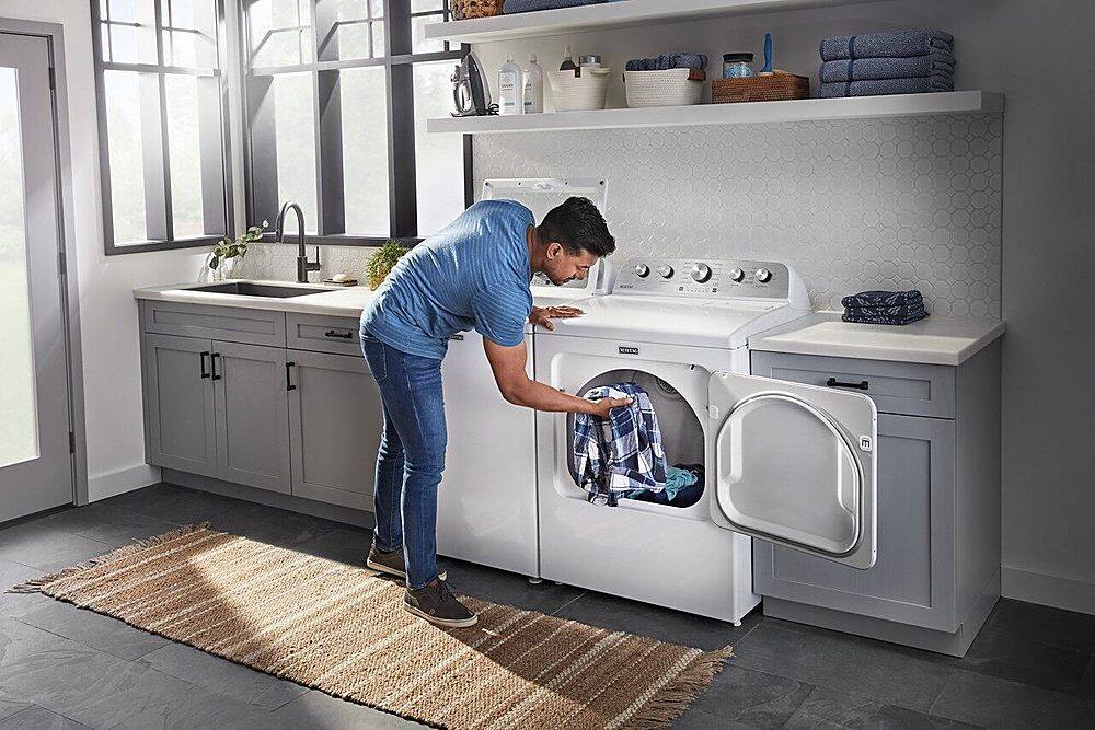 Alt View 24. Maytag - 4.8 Cu. Ft. High Efficiency Top Load Washer with Extra Power Button - White.